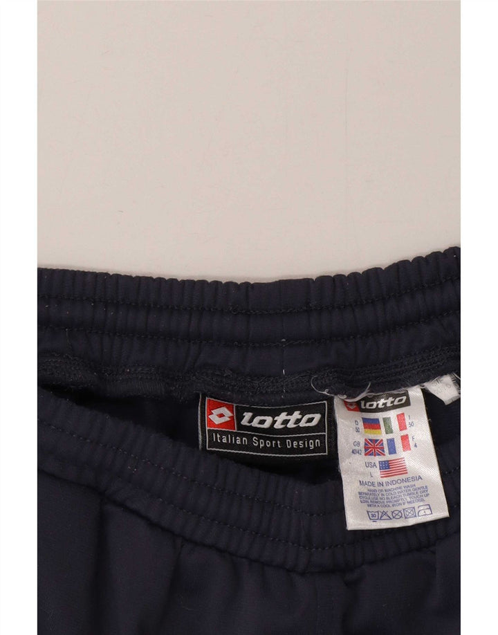 Pantaloni da tuta da uomo Lotto UK 40/42 Large in poliestere blu navy