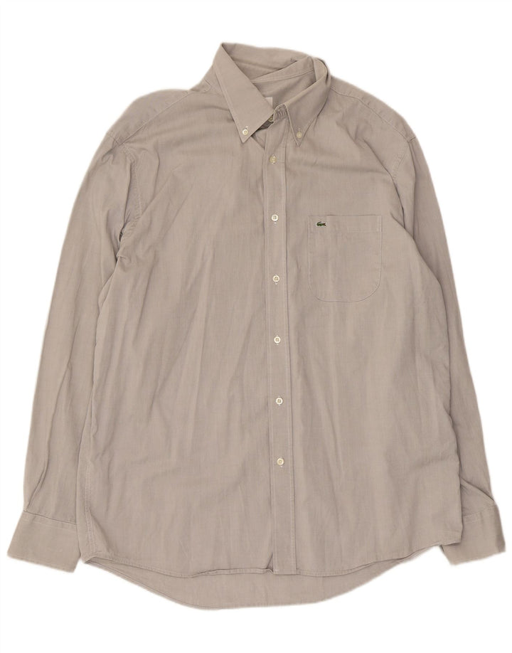 Camicia Lacoste da uomo vestibilità regolare taglia 44 XL cotone grigio
