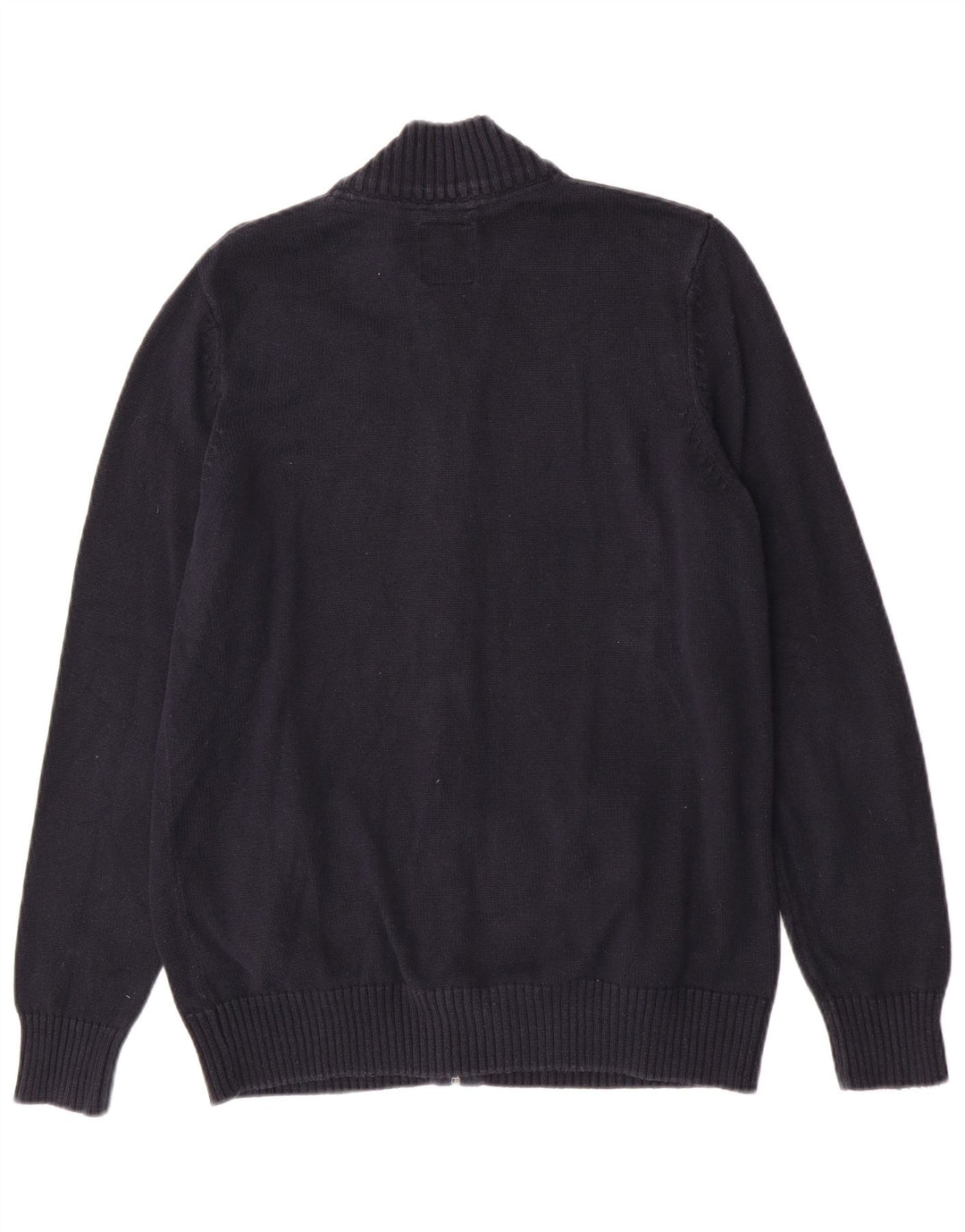 Crew Clothing Maglione cardigan da uomo in cotone medio blu navy