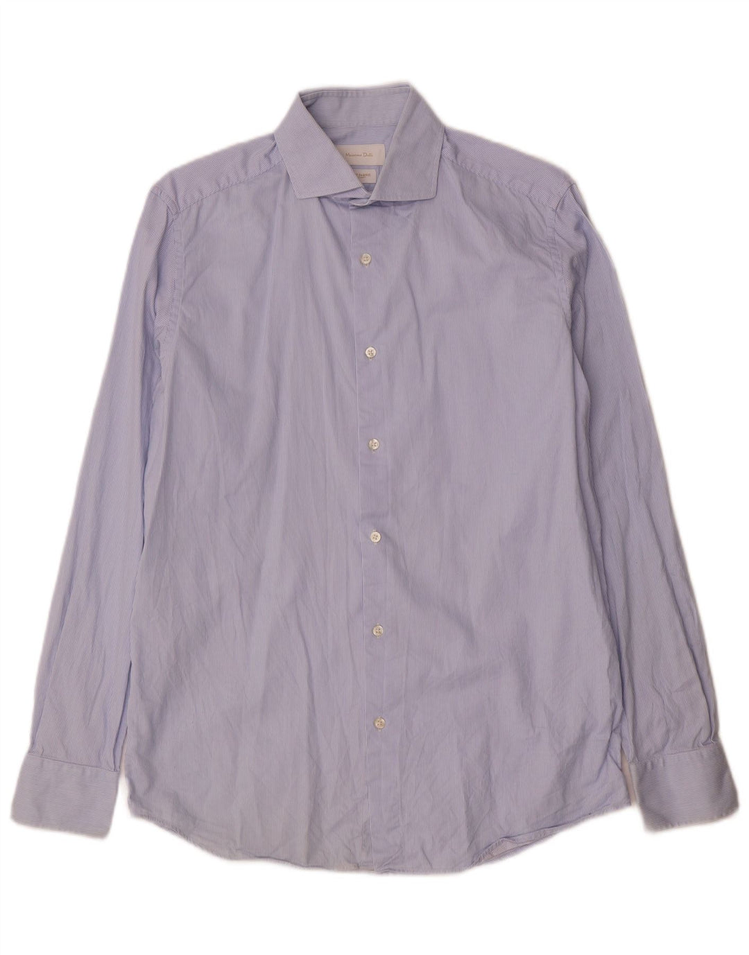 Camicia da uomo Massimo Dutti taglia 39 15 1/2 gessato blu medio