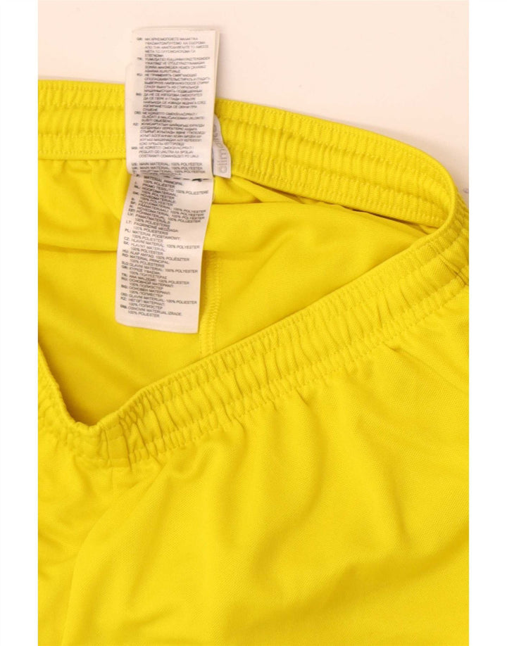 Pantaloncini sportivi Adidas Climalite da uomo piccoli in poliestere giallo