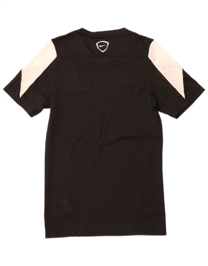 NIKE T-shirt da uomo Top Small Nero Colourblock Poliestere Sportivo