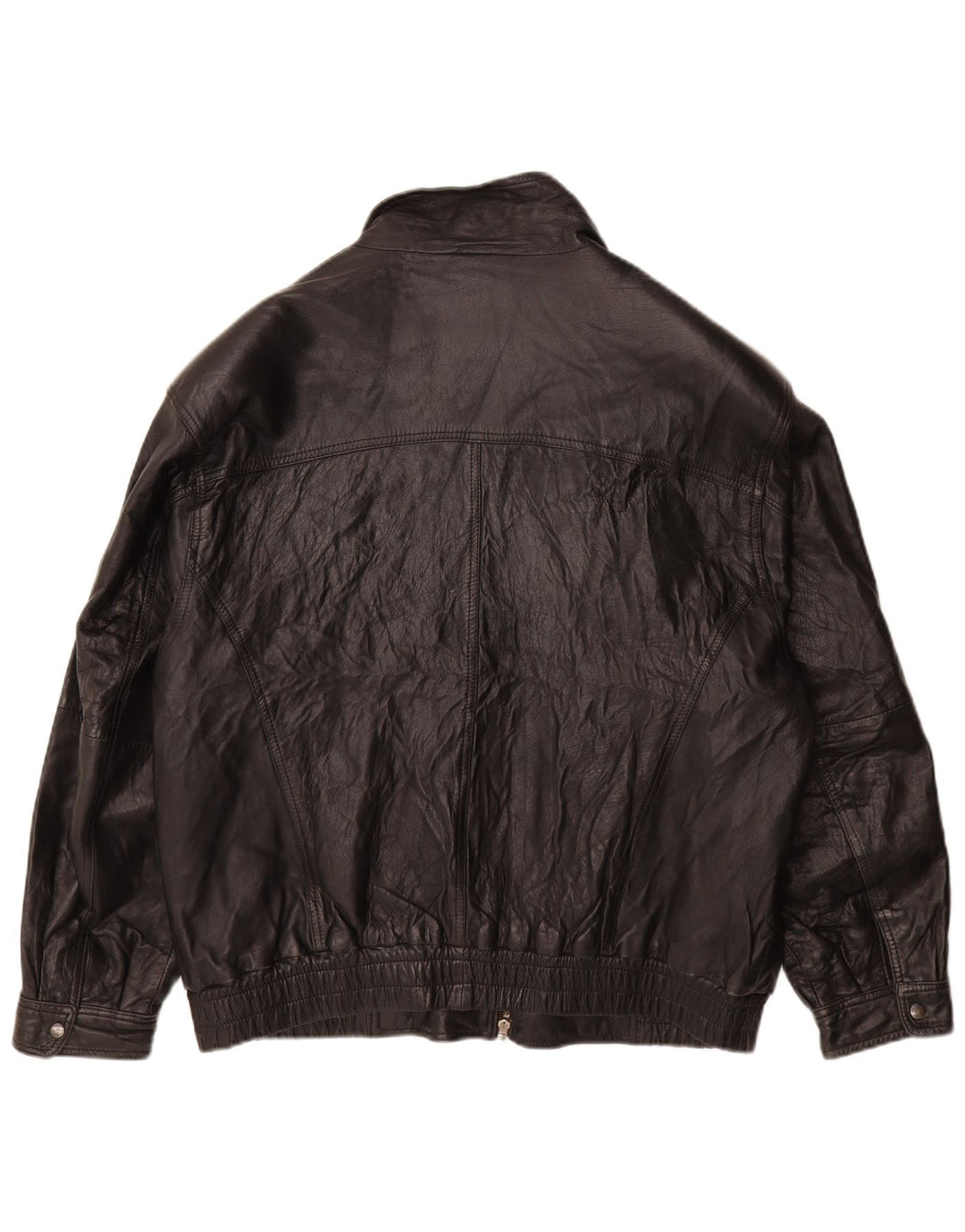 Giacca in pelle vintage da uomo UK 38 in pelle nera media