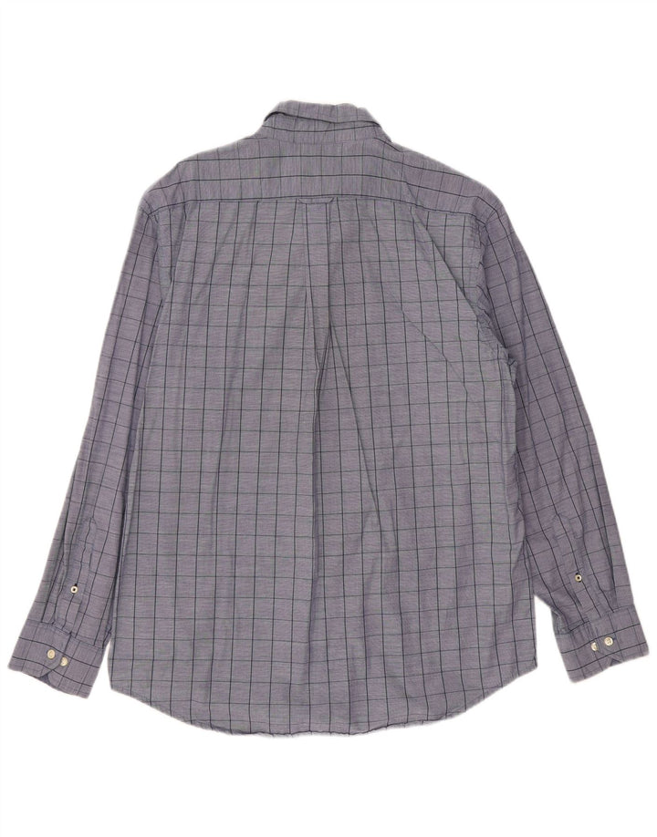 Camicia da uomo Izod in cotone a quadri grandi blu