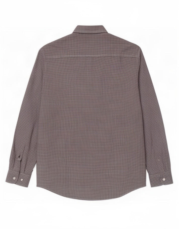 Camicia da uomo Superdry in cotone pied de poule bordeaux medio