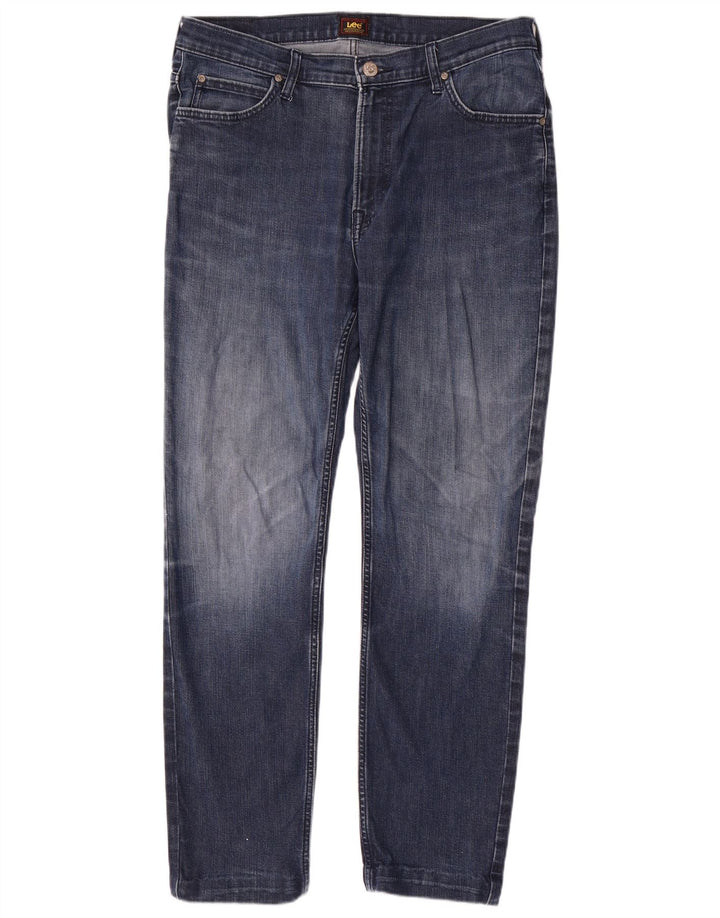Jeans dritti da uomo Lee Rider W34 L30 in cotone blu