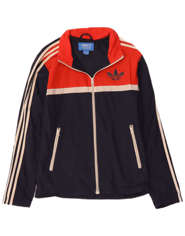 Giacca da ginnastica grafica da uomo Adidas Small Colourblock blu navy