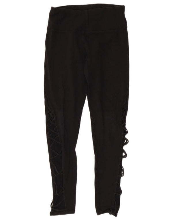 CALVIN KLEIN Leggings grafici da donna UK 10 piccolo cotone nero