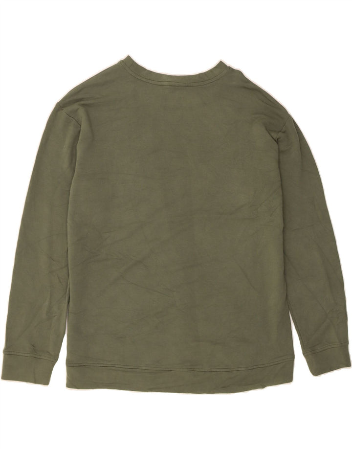 ORVIS Womens Sweatshirt Jumper UK 14 Medium Khaki Modal Vintage Orvis and Second-Hand Orvis from Messina Hembry 