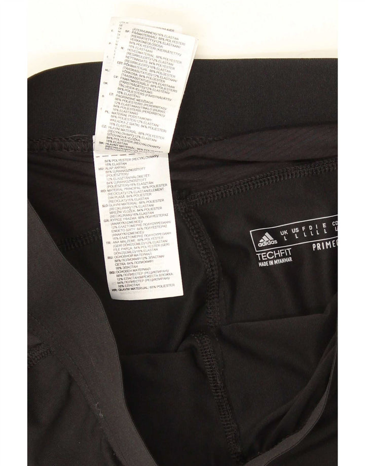 Leggings Adidas Tech Fit da donna UK 16 grande poliestere nero