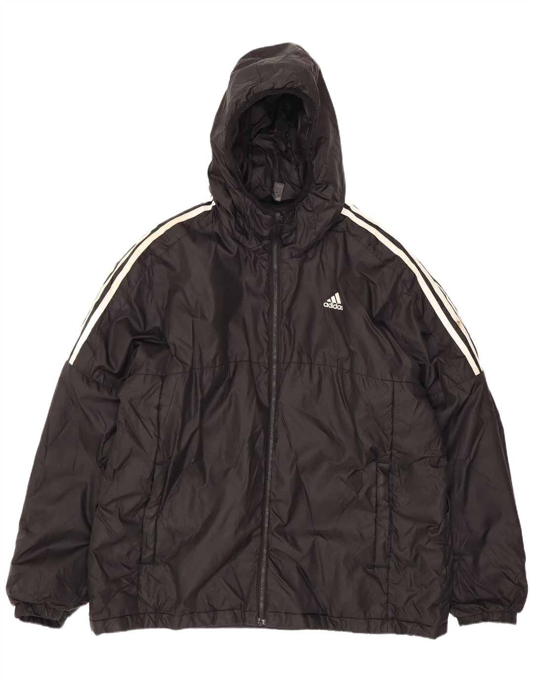 Giacca imbottita con cappuccio da uomo Adidas UK 42 XL poliestere nero