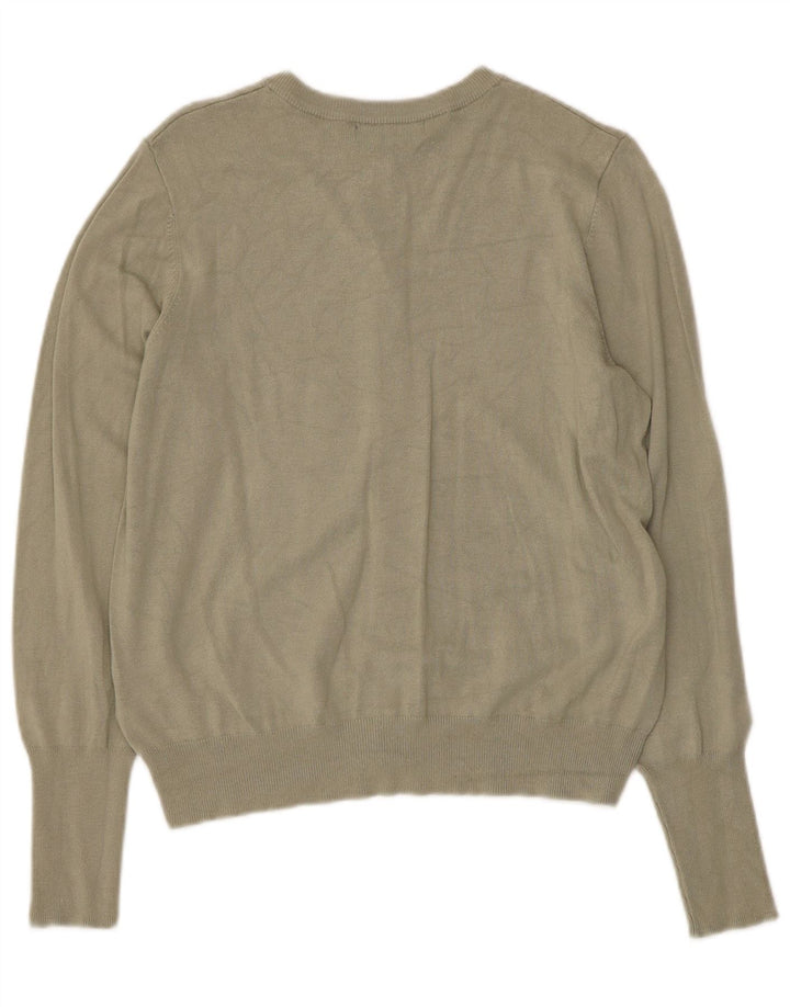Maglione cardigan da donna Marks & Spencer UK 14 Viscosa kaki media