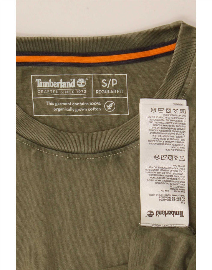T-shirt Timberland da uomo con vestibilità regolare, piccola, in cotone kaki