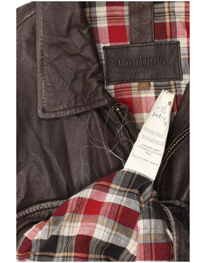 Giacca in Pelle Uomo CONBIPEL IT 46 Piccola Pelle Marrone