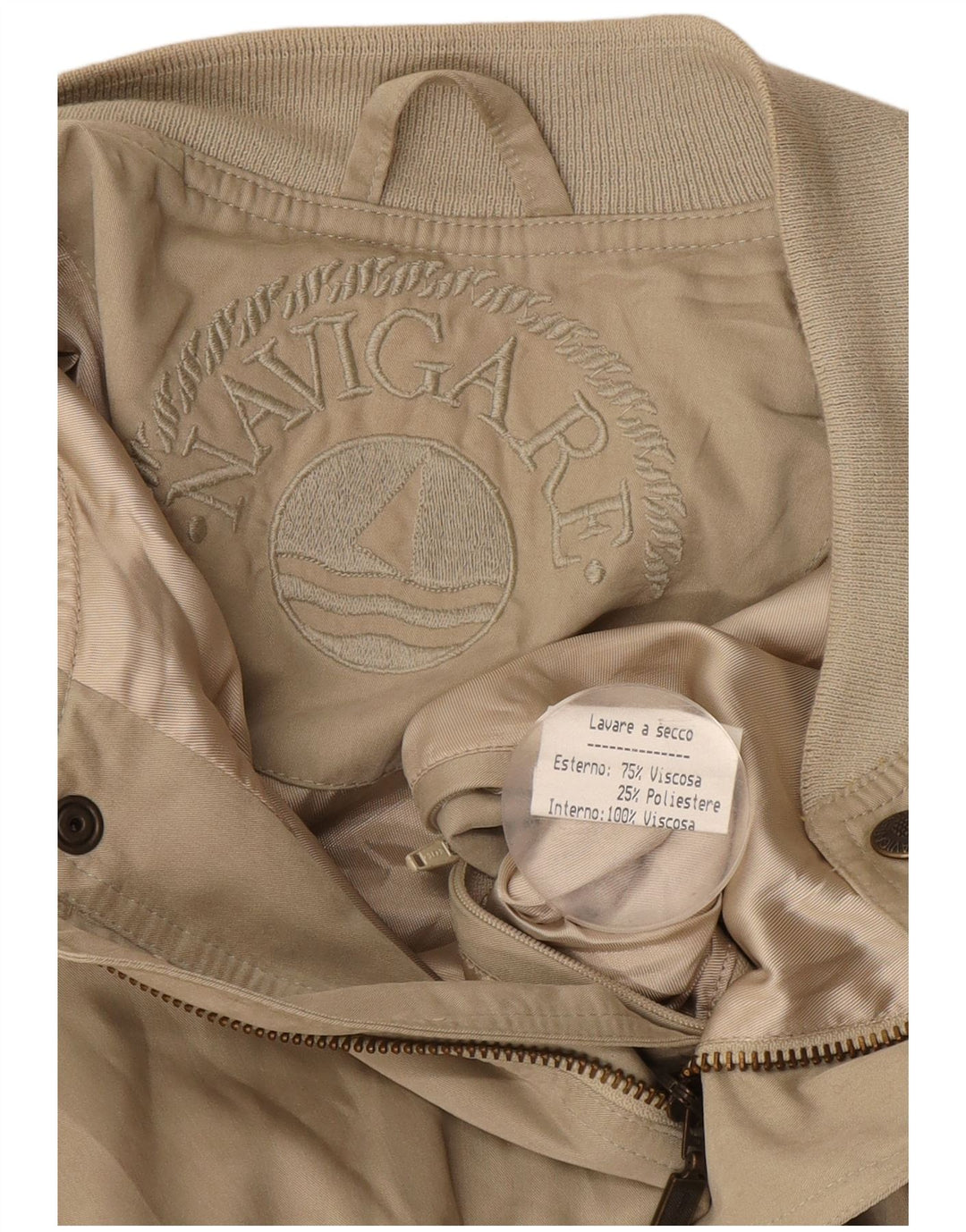 Giubbotto bomber da uomo Navigare UK 42 XL Beige viscosa