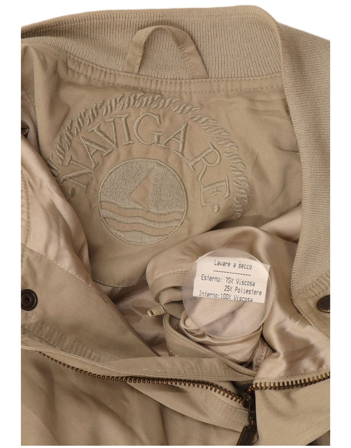 Giubbotto bomber da uomo Navigare UK 42 XL Beige viscosa