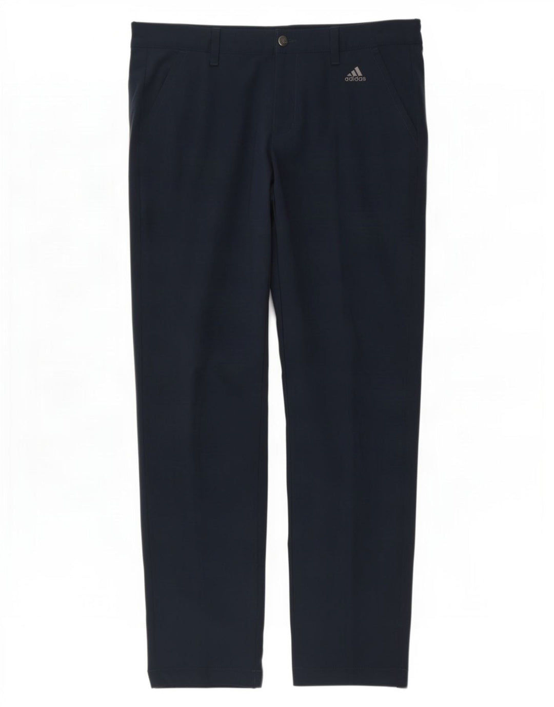 Pantaloni chino slim da uomo Adidas W34 L32 poliestere blu navy