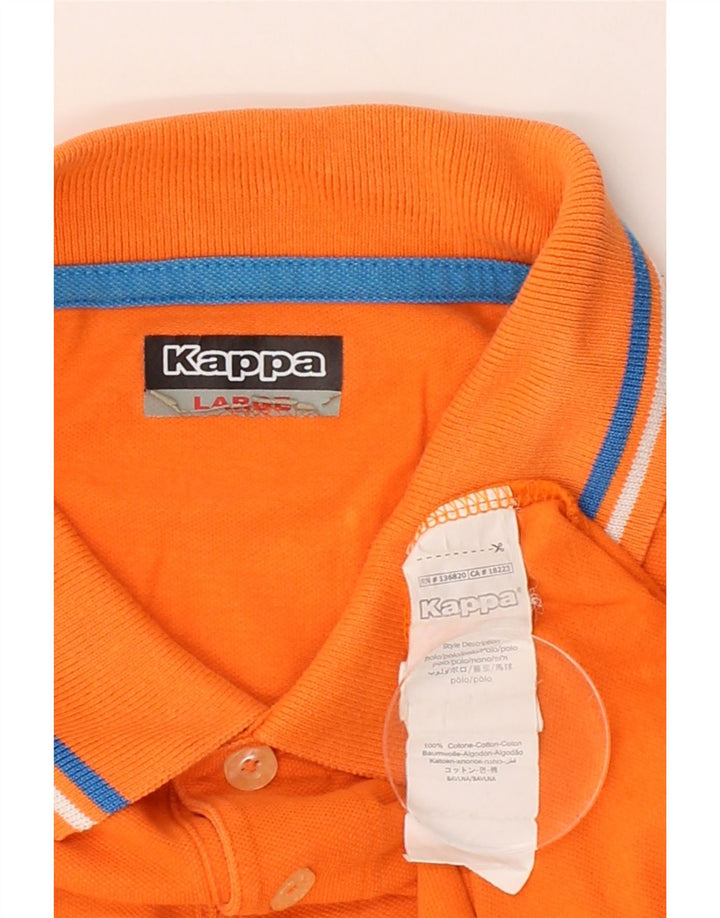 KAPPA Mens Polo Shirt Large Orange Cotton Vintage Kappa and Second-Hand Kappa from Messina Hembry 