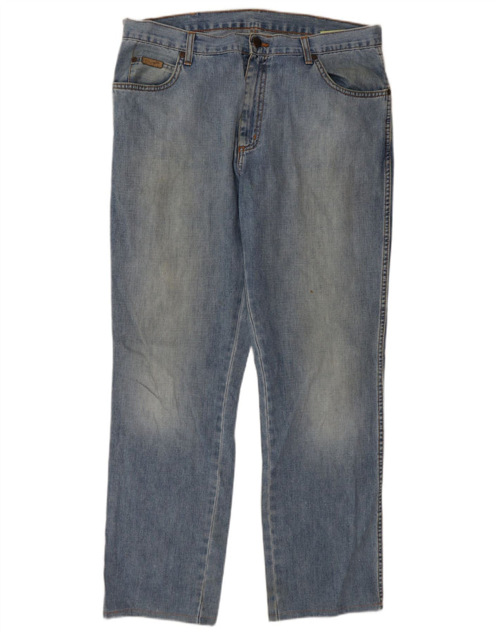 Jeans dritti da uomo Wrangler Texas W36 L32 cotone blu