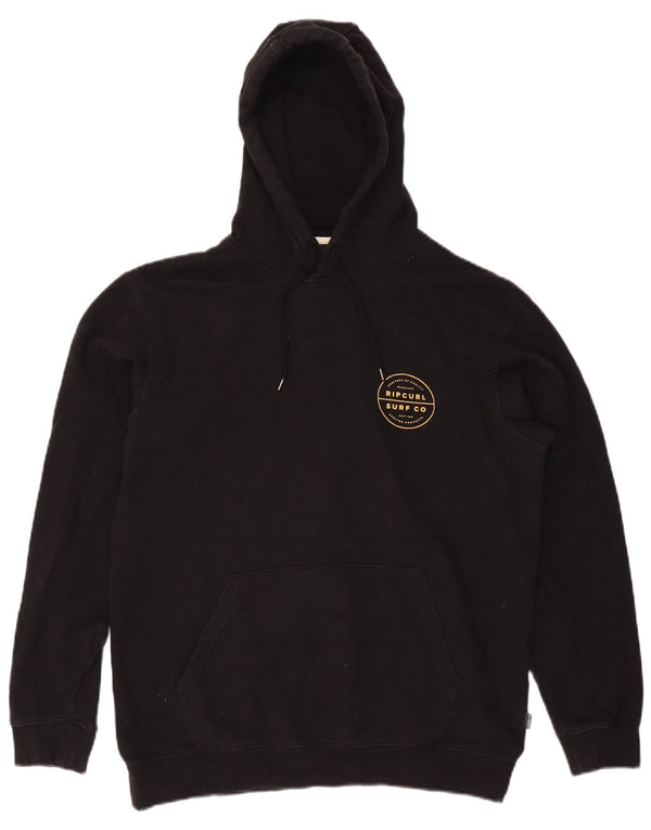 RIP CURL Felpa con cappuccio grafica da uomo in cotone nero medio