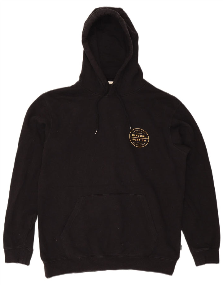 RIP CURL Felpa con cappuccio grafica da uomo in cotone nero medio