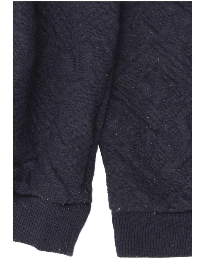 Zara Uomo Felpa Maglione Piccolo Blu Navy Argyle/Diamante