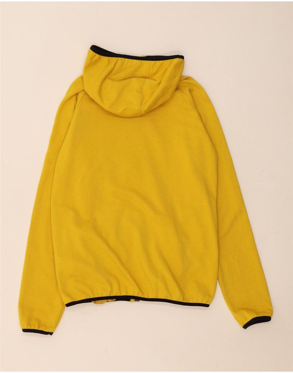 Felpa con cappuccio e zip K-Way per ragazzi 13-14 anni in poliestere giallo