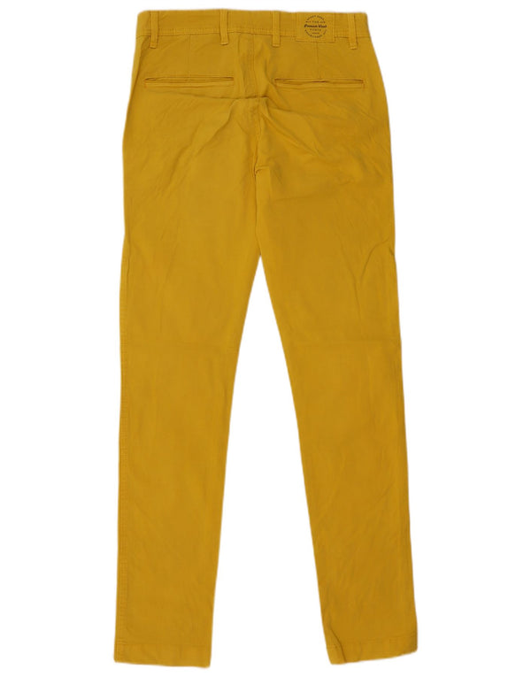 Pantaloni chino slim da uomo Zara EU 36 XS W29 L32 Giallo