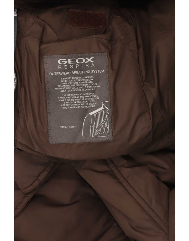 Geox Giacca imbottita vestibilità regolare da uomo UK 38 Marrone medio