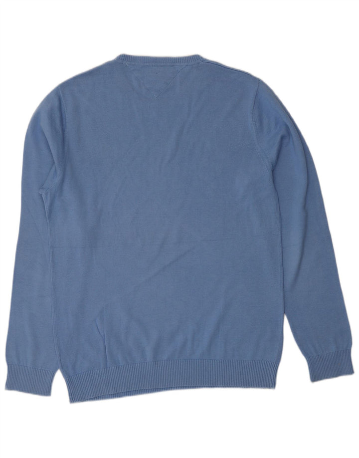 TOMMY HILFIGER Maglione maglione girocollo da uomo blu medio