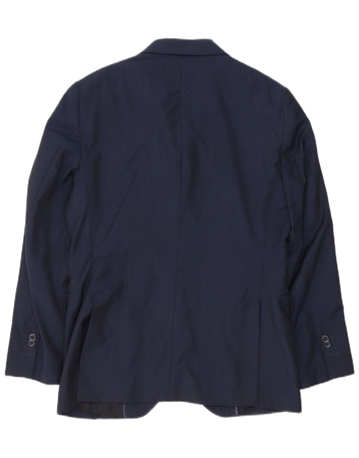 Giacca blazer da uomo a 2 bottoni Massimo Dutti IT 48 media lana blu navy