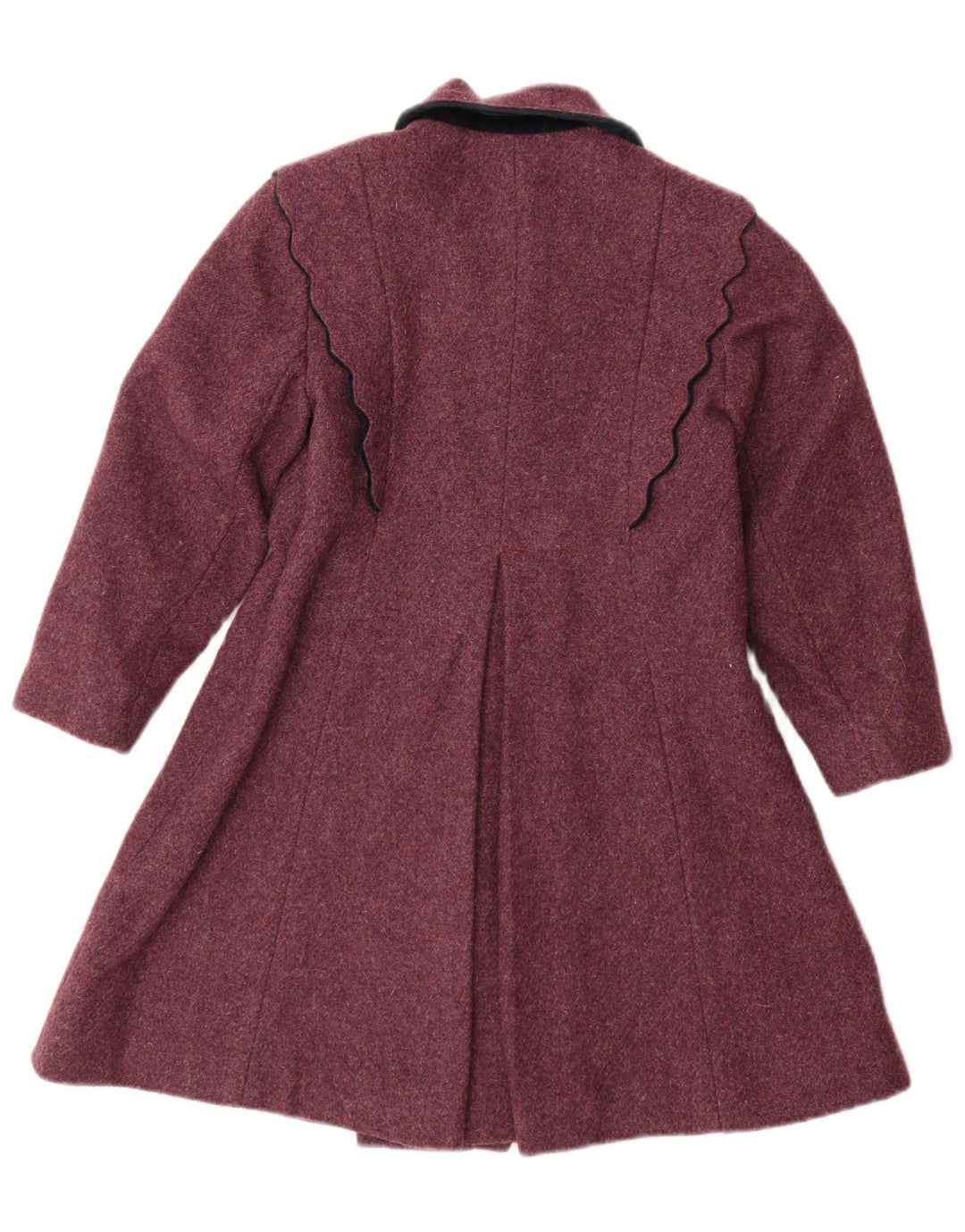 Cappotto da principessa vintage per bambina 5-6 anni in lana viola