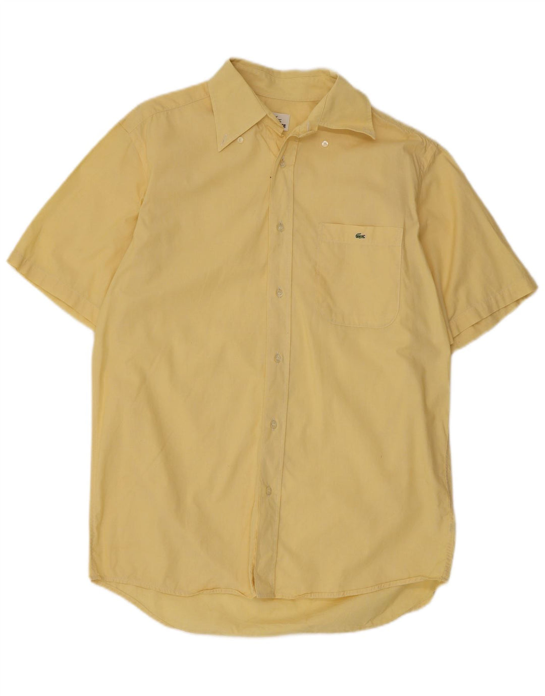 Camicia a maniche corte da uomo Lacoste taglia 40 cotone giallo medio