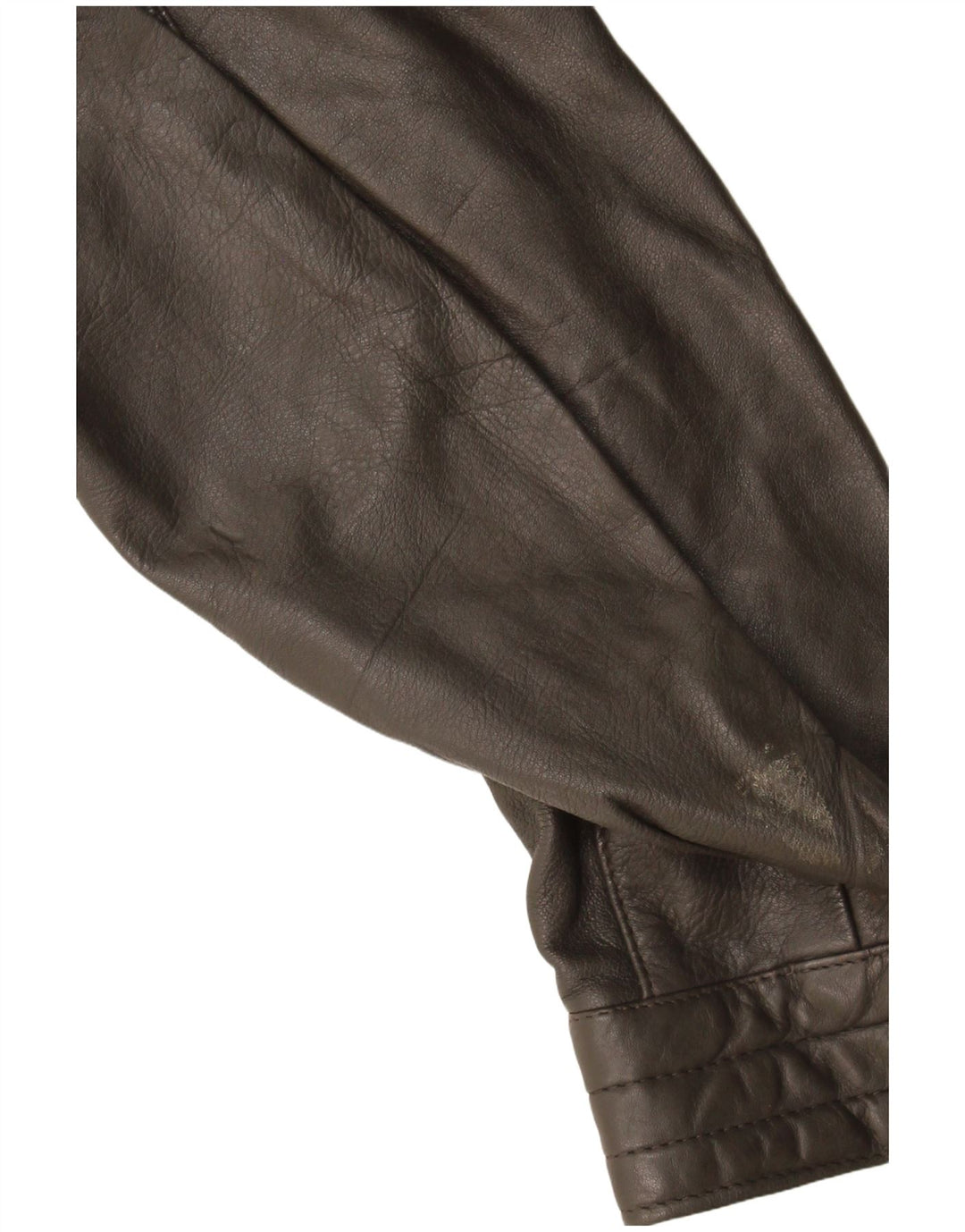 Giacca in pelle militare vintage da uomo IT 44 XS in pelle grigia