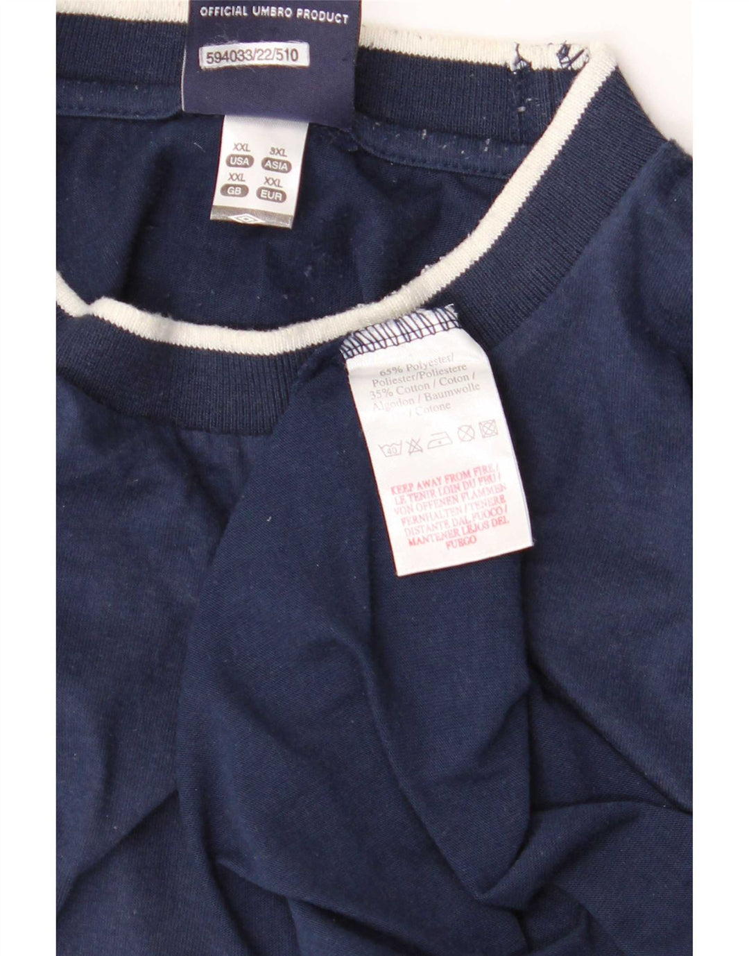 T-shirt da uomo Umbro Top 2XL poliestere blu navy