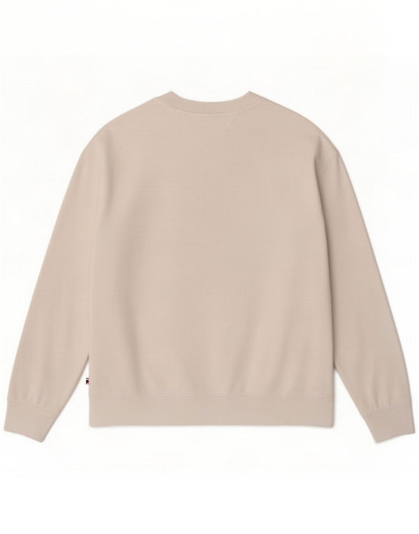 Tommy Hilfiger Felpa con grafica da donna UK 14 Cotone bianco medio