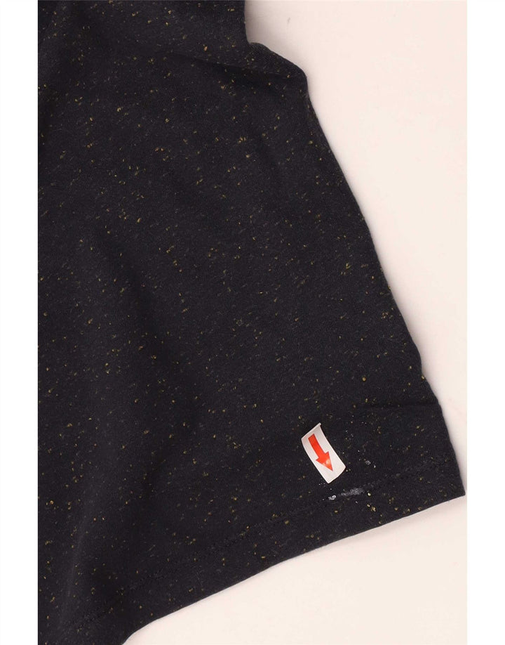 T-shirt da uomo Cos Top in cotone chiazzato blu navy medio