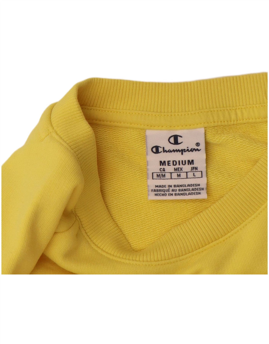 Felpa con grafica corta Champion da donna UK 14 giallo medio