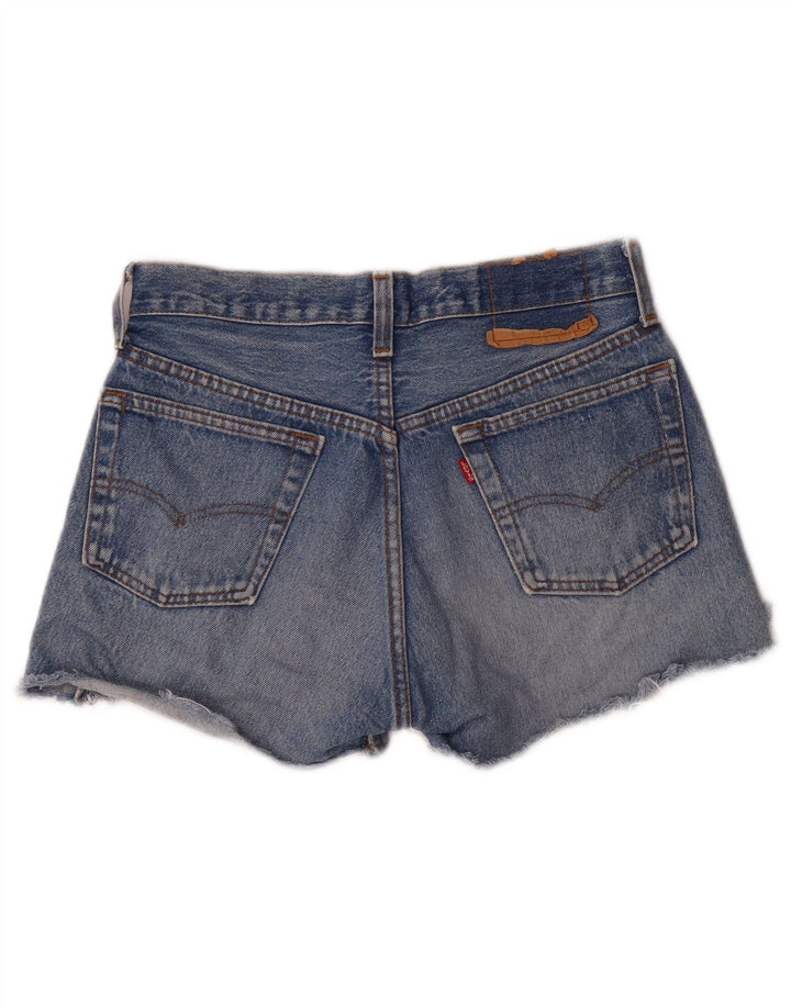 Pantaloncini di jeans invecchiati Levi's da donna W26 piccoli blu