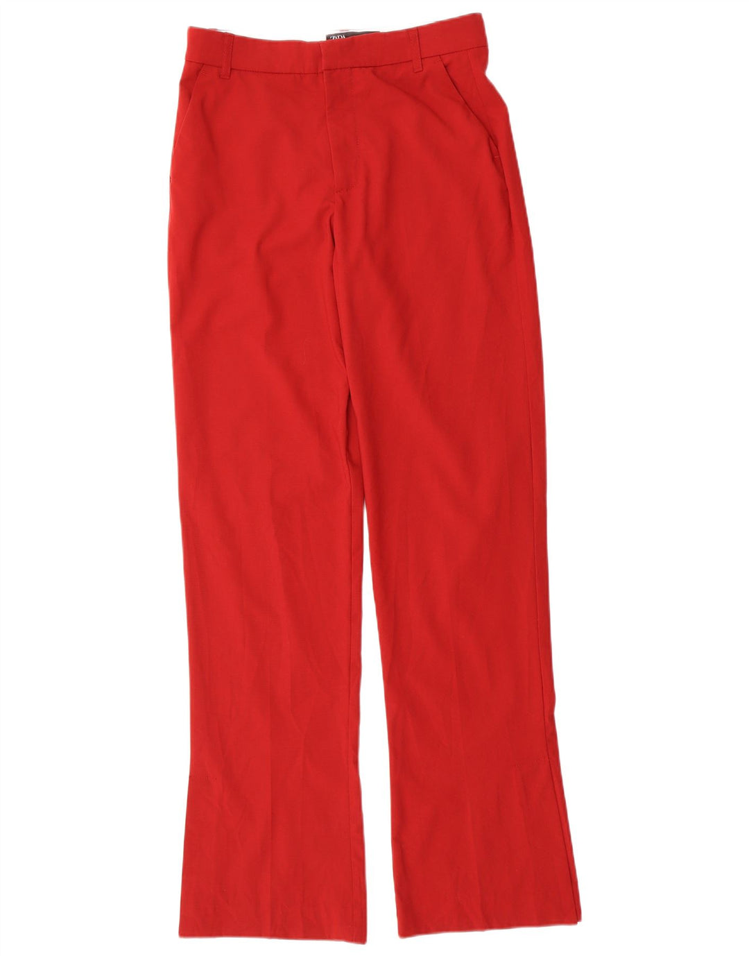 Pantaloni chino bootcut da donna Zara piccoli W26 L33 poliestere rosso