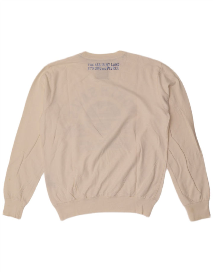 Felpa grafica da uomo North Sails in cotone bianco medio