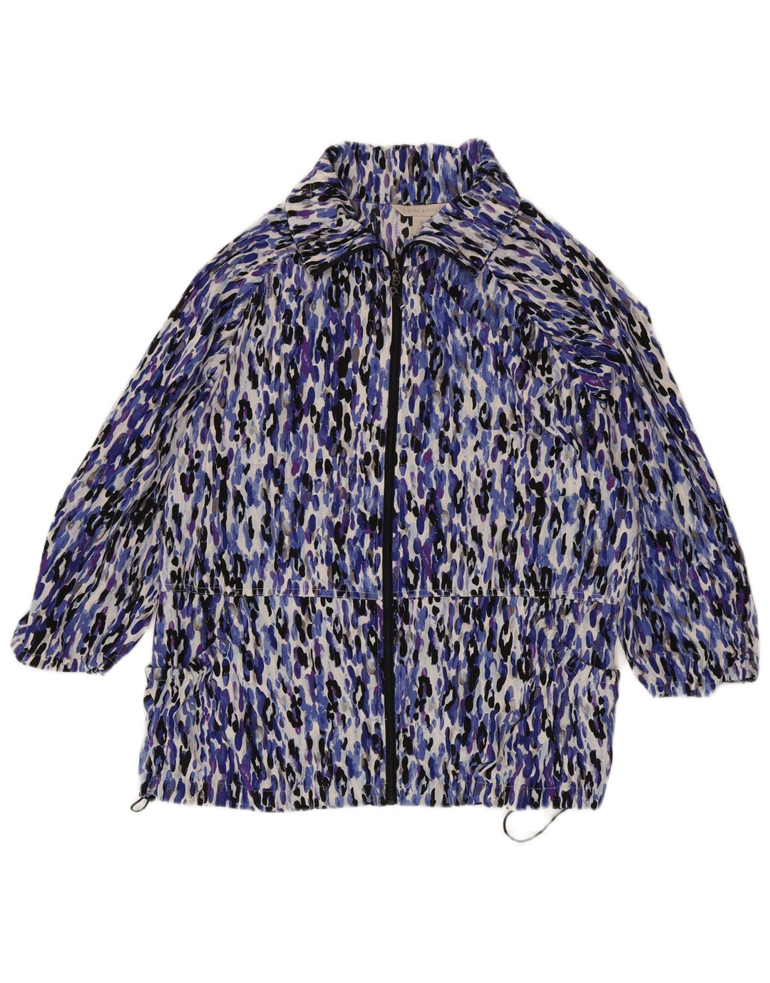 LAURA ASHLEY Giacca a vento da donna UK 18 XL Stampa animale multicolore