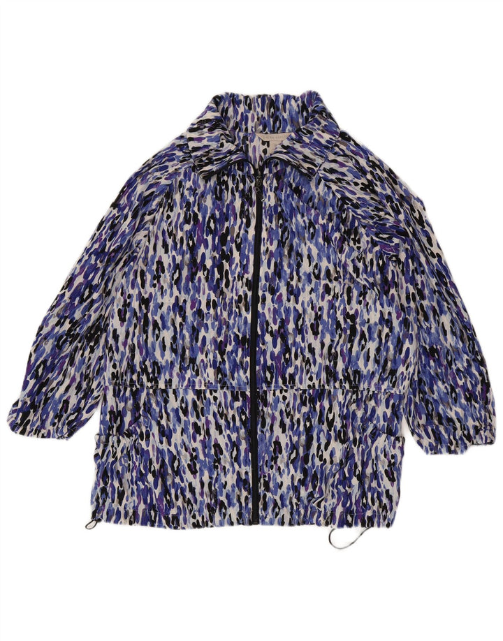 LAURA ASHLEY Giacca a vento da donna UK 18 XL Stampa animale multicolore
