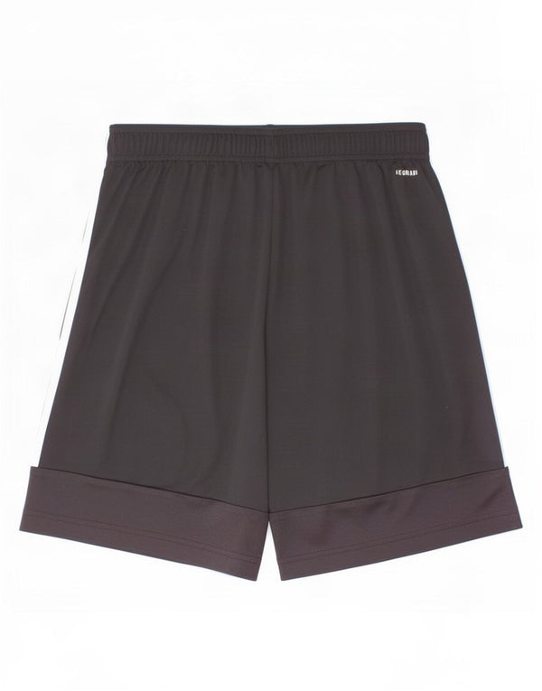Pantaloncini sportivi Adidas Aeroready da ragazzo 13-14 anni in poliestere color block nero