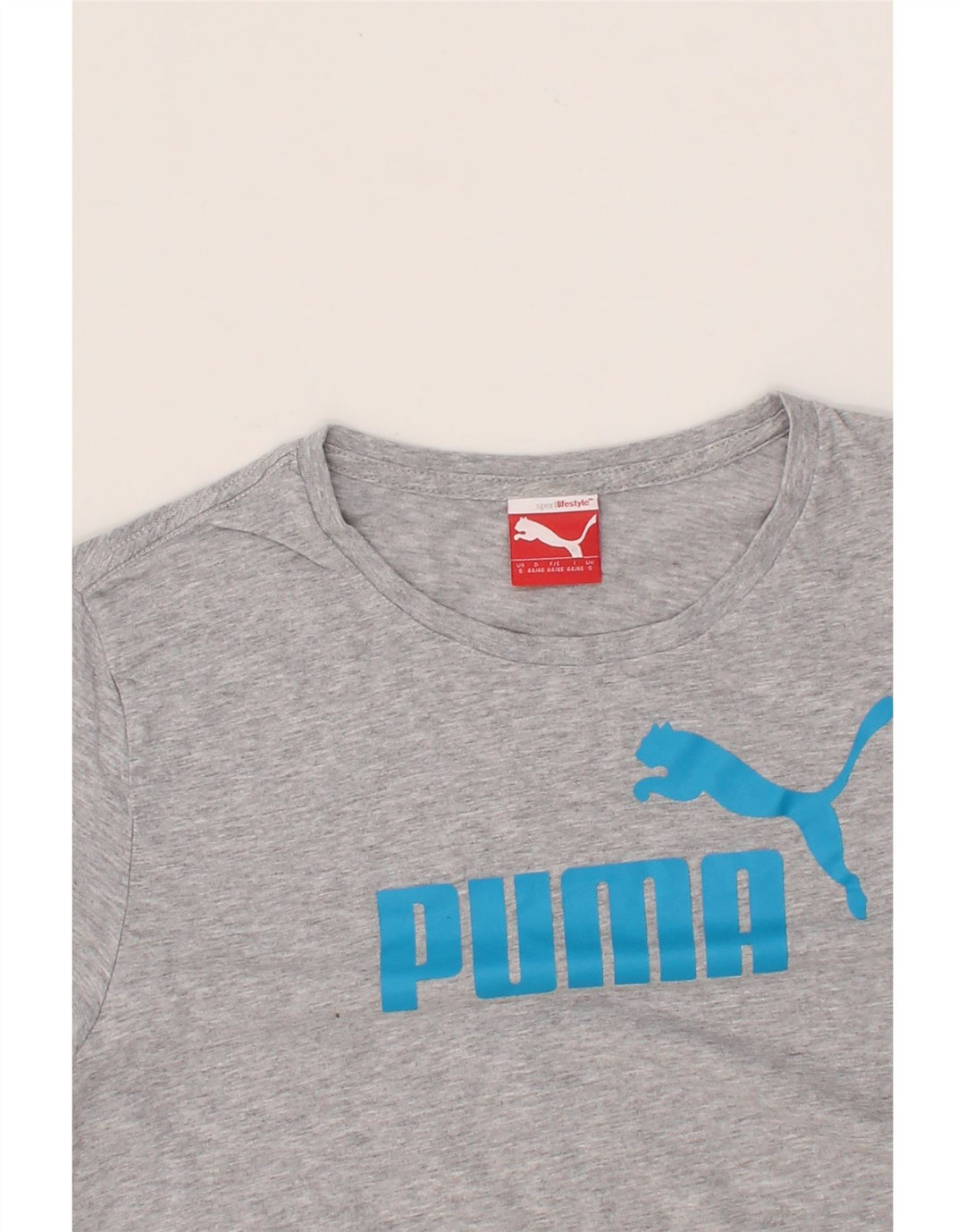 PUMA Mens Graphic T-Shirt Top Small Grey Cotton Vintage Puma and Second-Hand Puma from Messina Hembry 