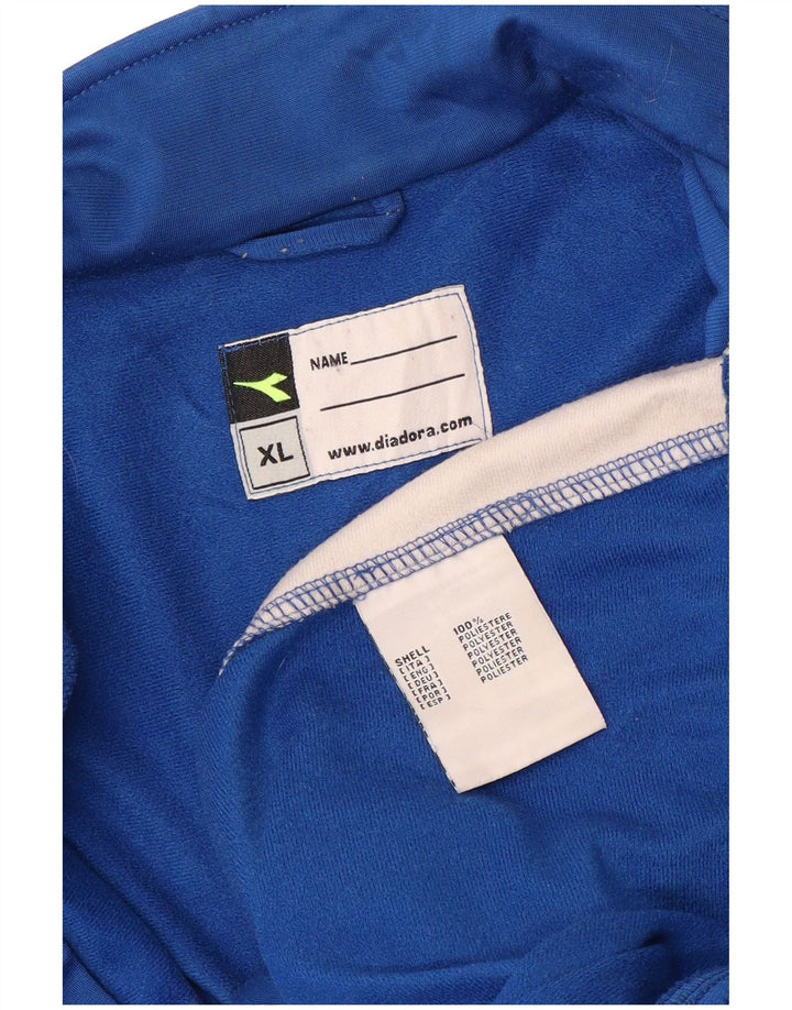 Giacca da tuta da uomo Diadora XL blu in poliestere color block