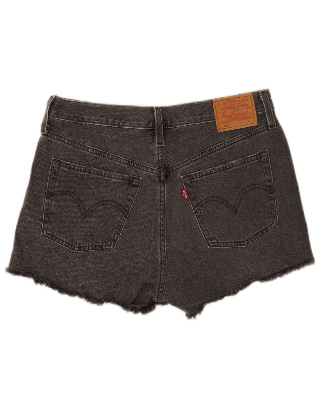 Pantaloncini di jeans Levi's 501 da donna W28 cotone grigio medio