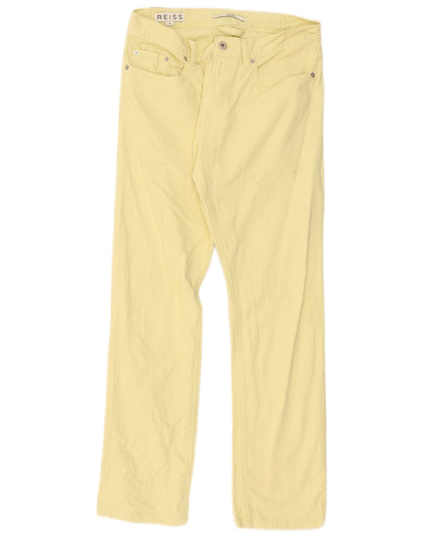 Jeans dritti Drake da donna Reiss W32 L29 gialli