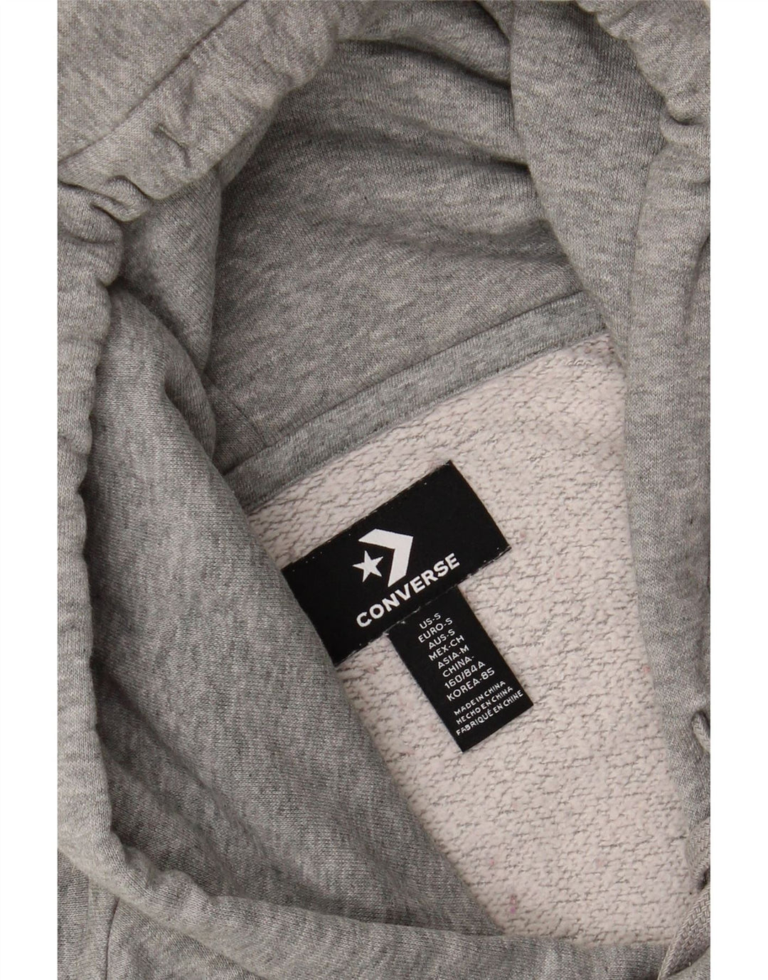 CONVERSE Womens Hoodie Jumper UK 10 Small Grey Cotton Vintage Converse and Second-Hand Converse from Messina Hembry 