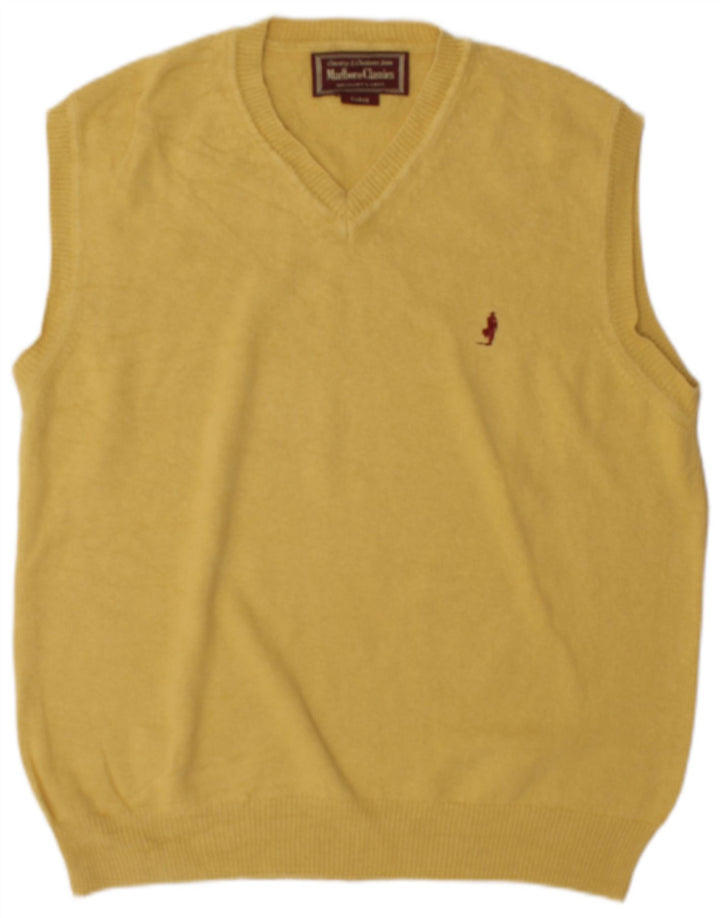 Canottiera da uomo Marlboro Classics grande in cotone giallo